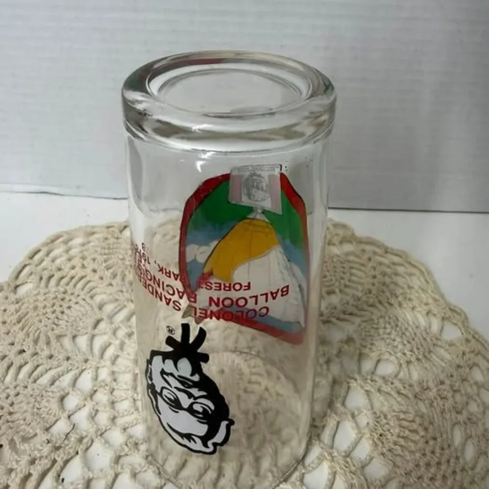 Kentucky Fried Chicken Tumbler Forest Park 1978 Balloon Racing Colonel Sanders